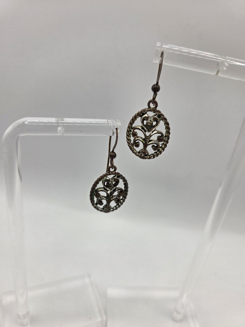 Renata Rubio Antique Brown Oval Drop Earrings
